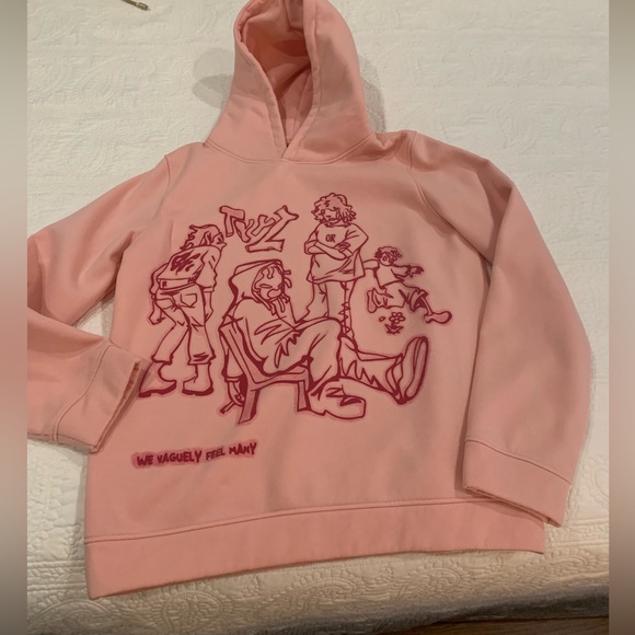 Aelfric Eden Y2K Oversized Graphic Men’s Pink Hoodie Mint Condition Size XSmall - Picture 1 of 12